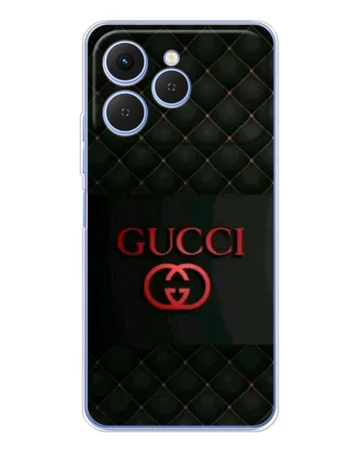 Чехол для TECNO Spark 40 с картинкой «Gucci — стеганый черный»
