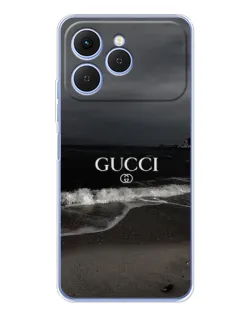 Чехол для TECNO Spark 40 с картинкой «Gucci — морской прибой»