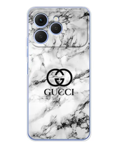 Чехол для TECNO Spark 40 с картинкой «Gucci — мраморный шик»
