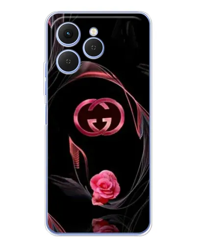 Чехол для TECNO Spark 40 с картинкой «Gucci — неоновая роза»