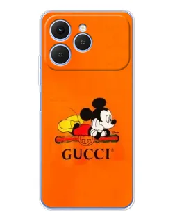 Чохол для TECNO Spark 40 з картинкою «Міккі Маус Gucci — помаранч» Чохол для TECNO Spark 40 з картинкою «Міккі Маус Gucci — помаранч»