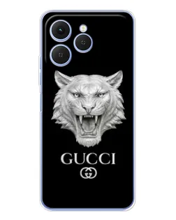 Чохол для TECNO Spark 40 з картинкою «Gucci — срібний лев» Чохол для TECNO Spark 40 з картинкою «Gucci — срібний лев»
