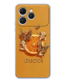 Чохол для TECNO Spark 40 з картинкою «Gucci — золоті метелики» Чохол для TECNO Spark 40 з картинкою «Gucci — золоті метелики»