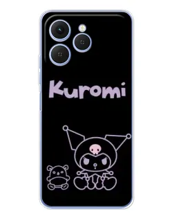 Чехол для TECNO Spark 40 с картинкой «Kuromi — черный минимализм» Чехол для TECNO Spark 40 с картинкой «Kuromi — черный минимализм»