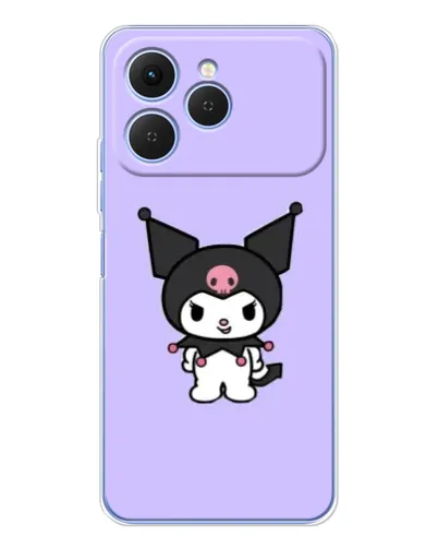 Чехол для TECNO Spark 40 с картинкой «Kuromi — нежный фиолетовый»