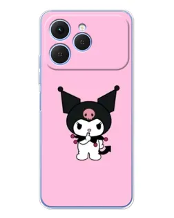 Чехол для TECNO Spark 40 с картинкой «Kuromi — розовая нежность»