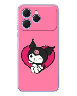 Чехол для TECNO Spark 40 с картинкой «Kuromi — любовь в сердце»