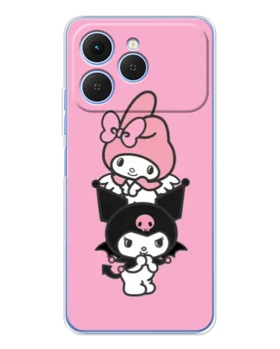 Чехол для TECNO Spark 40 с картинкой «My Melody и Kuromi»