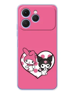 Чехол для TECNO Spark 40 с картинкой «Kuromi и My Melody»