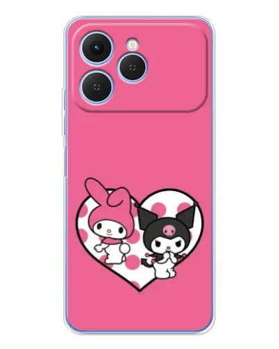 Чехол для TECNO Spark 40 с картинкой «Kuromi и My Melody»
