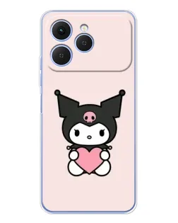 Чехол для TECNO Spark 40 с картинкой «Kuromi и сердце»