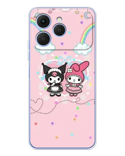 Чехол для TECNO Spark 40 с картинкой «My Melody и Kuromi»