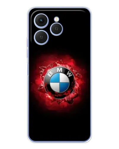 Чехол для TECNO Spark 40 с картинкой «Логотип BMW — вспышка»
