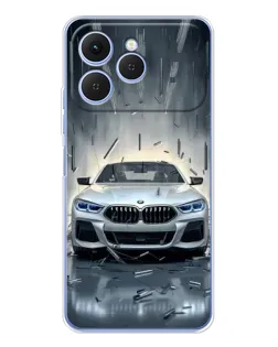 Чехол для TECNO Spark 40 с картинкой «BMW в свете фар»