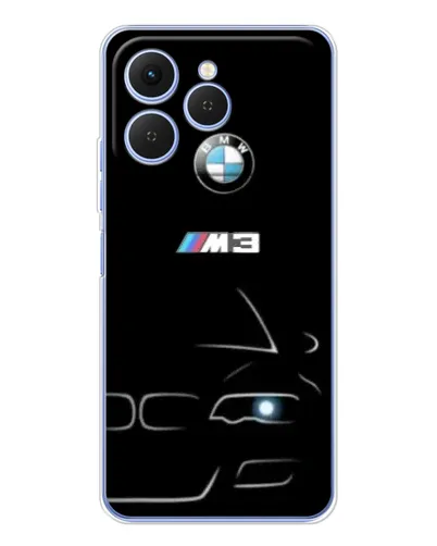 Чехол для TECNO Spark 40 с картинкой «Минималистичный принт BMW M3»