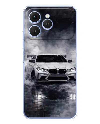 Чехол для TECNO Spark 40 с картинкой «BMW сквозь туман»