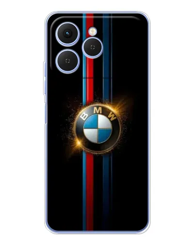 Чехол для TECNO Spark 40 с картинкой «BMW M-Power неон»