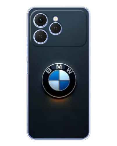 Чехол для TECNO Spark 40 с картинкой «Логотип BMW — минимализм»