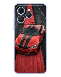 Чехол для TECNO Spark 40 с картинкой «BMW на красной дорожке»