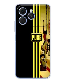 Чехол для TECNO Spark 40 с картинкой «PUBG — камуфляжный шлем»