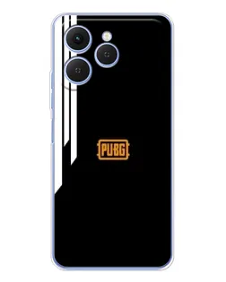 Чехол для TECNO Spark 40 с картинкой «PUBG — вертикальные линии»