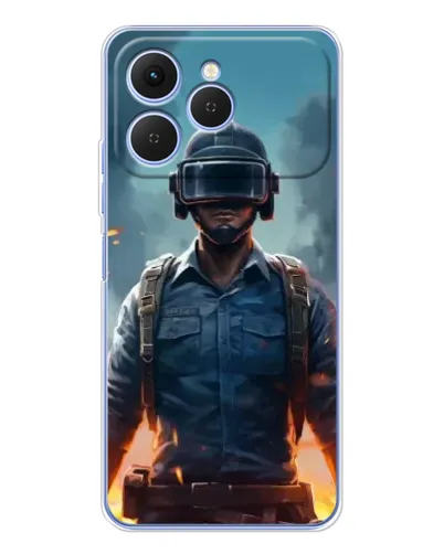 Чехол для TECNO Spark 40 с картинкой «PUBG — реалистичный герой» Чехол для TECNO Spark 40 с картинкой «PUBG — реалистичный герой»