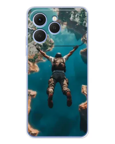 Чехол для TECNO Spark 40 с картинкой «PUBG — свободное падение» Чехол для TECNO Spark 40 с картинкой «PUBG — свободное падение»