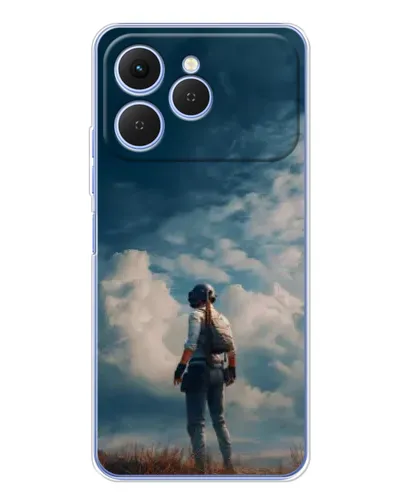 Чехол для TECNO Spark 40 с картинкой «Герой PUBG на скале» Чехол для TECNO Spark 40 с картинкой «Герой PUBG на скале»
