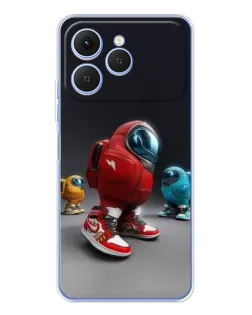 Чехол для TECNO Spark 40 с картинкой «Among Us — 3D стиль»