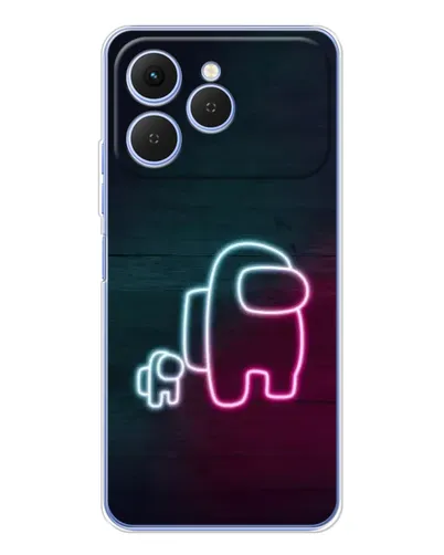 Чехол для TECNO Spark 40 с картинкой «Among Us неон-арт» Чехол для TECNO Spark 40 с картинкой «Among Us неон-арт»