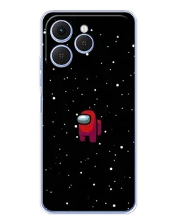 Чехол для TECNO Spark 40 с картинкой «Красный Among Us»