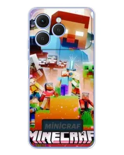 Чехол для TECNO Spark 40 с картинкой «Minecraft герои игры»