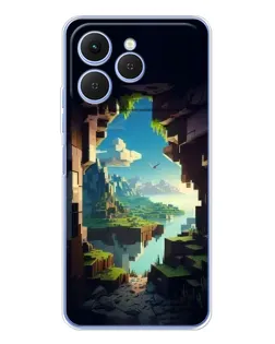 Чехол для TECNO Spark 40 с картинкой «Вид из пещеры»