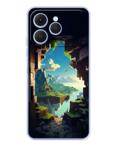 Чехол для TECNO Spark 40 с картинкой «Вид из пещеры»