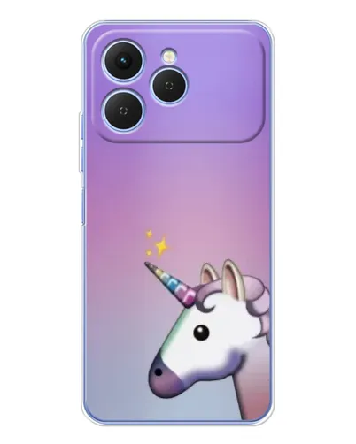 Чехол для TECNO Spark 40 с картинкой «Единорог градиент»