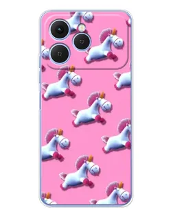 Чехол для TECNO Spark 40 с картинкой «Единороги на розовом» Чехол для TECNO Spark 40 с картинкой «Единороги на розовом»