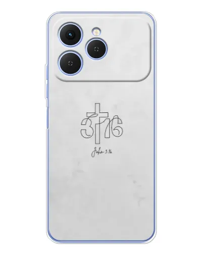 Чехол для TECNO Spark 40 с картинкой «Иоанна 3:16 Крест» Чехол для TECNO Spark 40 с картинкой «Иоанна 3:16 Крест»