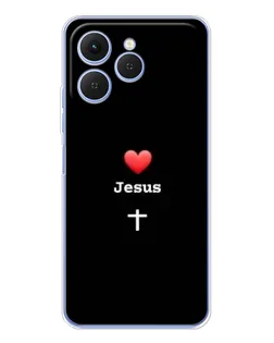 Чохол для TECNO Spark 40 з картинкою «Серце - Jesus»