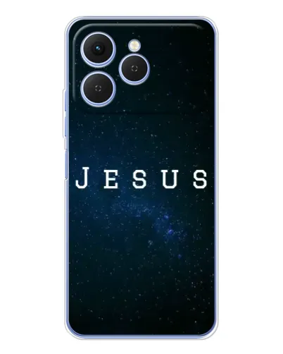 Чехол для TECNO Spark 40 с картинкой «Звездное небо Jesus» Чехол для TECNO Spark 40 с картинкой «Звездное небо Jesus»