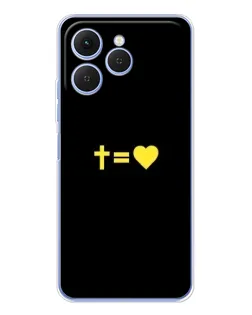 Чехол для TECNO Spark 40 с картинкой «Сердце и Крест»