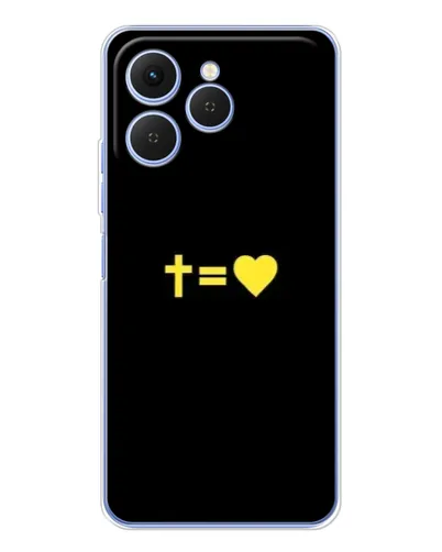Чехол для TECNO Spark 40 с картинкой «Сердце и Крест» Чехол для TECNO Spark 40 с картинкой «Сердце и Крест»