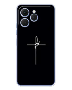 Чохол для TECNO Spark 40 з картинкою «Тонкий хрест»