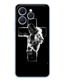 Чохол для TECNO Spark 40 з картинкою «Сяючий хрест Jesus»