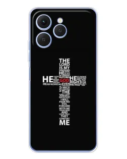 Чохол для TECNO Spark 40 з картинкою «Текстовий хрест»