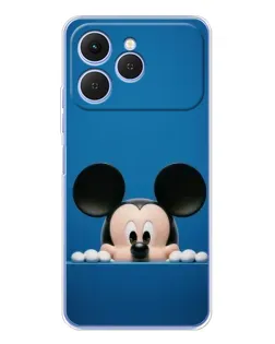 Чехол для TECNO Spark 40 с картинкой «Микки выглядывает»
