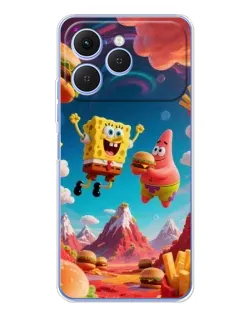 Чехол для TECNO Spark 40 с картинкой «Космический фастфуд»