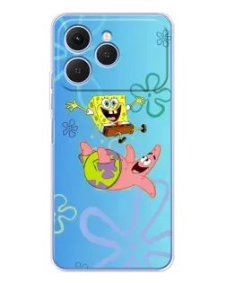 Чехол для TECNO Spark 40 с картинкой «Спанч Боб и Патрик»