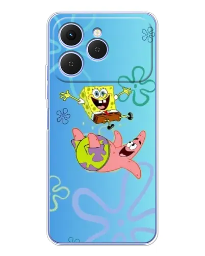 Чехол для TECNO Spark 40 с картинкой «Спанч Боб и Патрик» Чехол для TECNO Spark 40 с картинкой «Спанч Боб и Патрик»