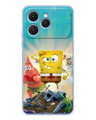 Чехол для TECNO Spark 40 с картинкой «Спанч Боб победитель» Чехол для TECNO Spark 40 с картинкой «Спанч Боб победитель»