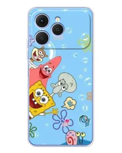 Чехол для TECNO Spark 40 с картинкой «Веселые пузырьки»